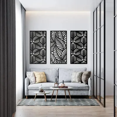 1 Set Boho Style Wooden Trefoil Geometric Wall Art